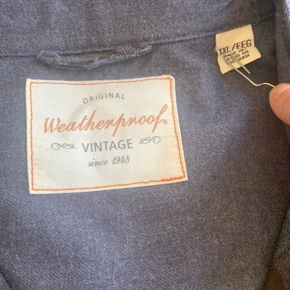 Weatherproof‎ Men's Blue Black Plaid Long Sleeve Button Down Flannel Shirt XXL - Picture 4 of 5